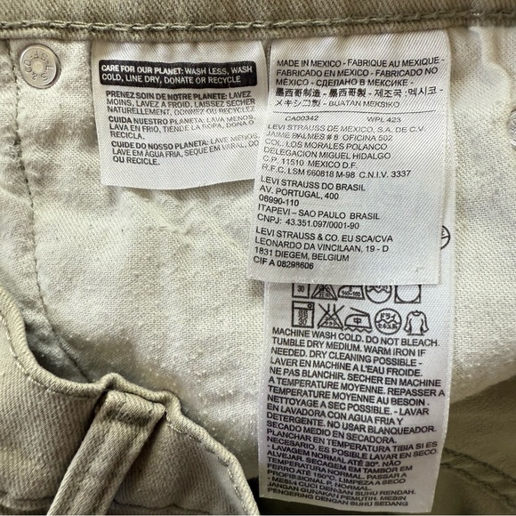 LEVI 511 Jeans Mens 31x32 Khaki Stretch Slim Fit Tapered Leg Flex - Picture 7 of 8